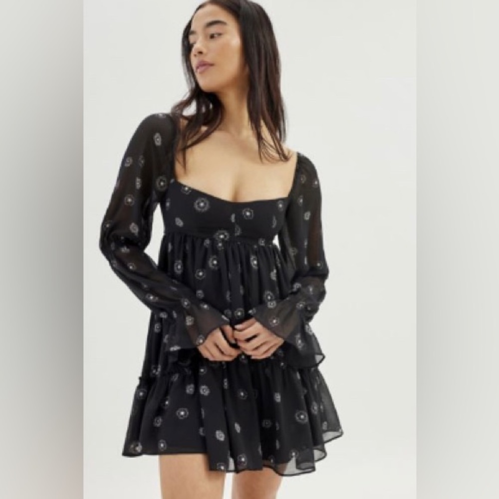UO Lannette Long Sleeve
Mini Dress